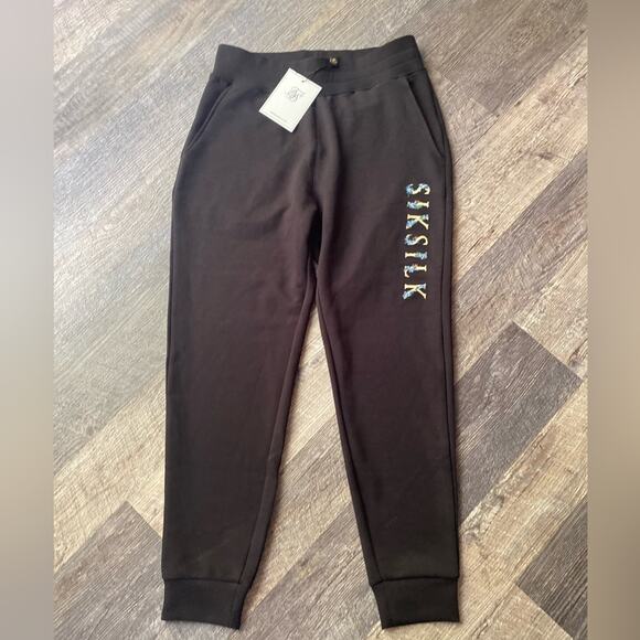 SikSILK Men’s Embroidered Floral Track Pant - Picture 4 of 9